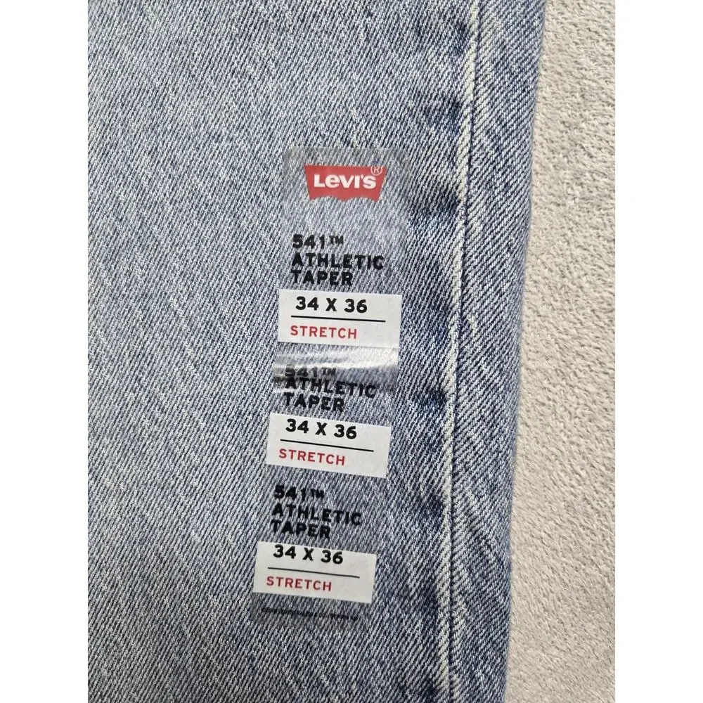 Levi's 541 Athletic Taper Stretch Men's Light Wash Blue Denim Jeans